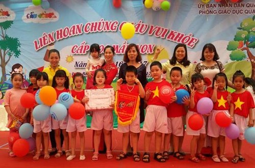 Mầm non Ánh Sao tham gia Liên hoan chúng cháu vui khỏe cấp học Mầm non quận Long Biên năm học 2016 – 2017.